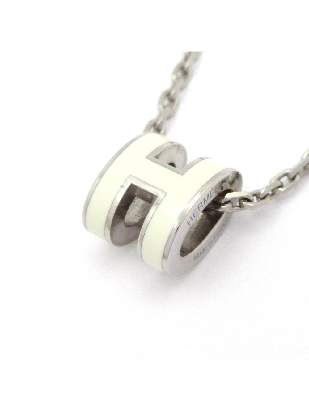 Hermes Mini Pop H Silver White Hardware #285655H82B